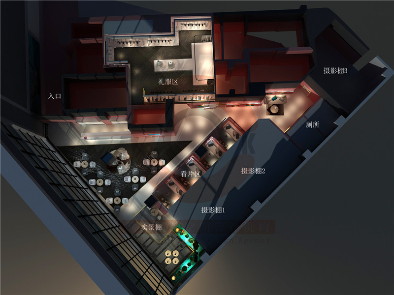  湛江商业空间设计-红颜中式摄影机构空间设计